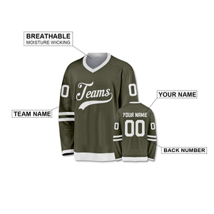 Camiseta de hockey sobre hielo de alta calidad personalizada para hombres y mujeres uniforme deportivo para jóvenes con diseño de sublimación - Product Image 4