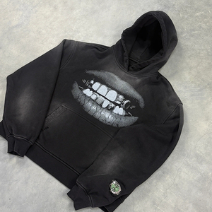 เสื้อฮู้ดสตรีทแวร์ทรงหลวมแบบโอเวอร์ไซส์ ผ้าคอตตอนถักแบบวินเทจ ซักฟอกแล้ว ระบายอากาศได้ดี ไหล่ตก สไตล์ดรอปโชว์เดอร์ รับผลิตตามแบบ OEM สำหรับฤดูหนาว - Product Image 4