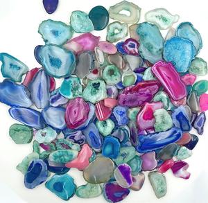 Agate Druzy Slice pierres naturelles cabochons taille de mélange de forme sans perte de cristal de guérison spécimens minéraux - Product Image 4