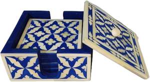 Sous-verres élégants en incrustation d'os faits à la main Tapis de boisson à faible coût pour une utilisation en fête pour boire servant la cuisine et le salon - Product Image 4