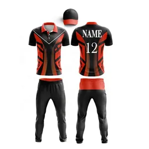 Camisa de Cricket de Sublimação para Equipe de faculdade feita sob medida/Conjunto de uniforme de Cricket para Equipe 2024 Homens padrão personalizado