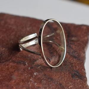 แหวนเงินแท้ 925 แบบเปิดด้านหลัง สำหรับใส่พลอยทรงสามเหลี่ยม ขนาด 4x6 มม. x 20x30 มม. สำหรับงาน DIY อุปกรณ์ทำเครื่องประดับ - Product Image 1