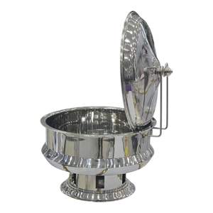 Chauffe-plats rond en acier inoxydable avec couvercle suspendu pour buffet – Offre spéciale - Product Image 2