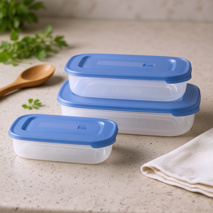 Juego de 3 Recipientes para Almacenamiento de Alimentos Tontarelli, 930 ml, 1.9 y 3.0 Litros, FAMILY FOOD, Azul, 904057271G - Product Image 3