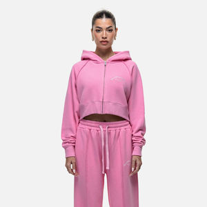 Survêtements 2 pièces rose grande taille avec logo personnalisé pour femmes, respirant, sweat-shirt et pantalon de survêtement, entraînement en salle de sport, streetwear - Product Image 3