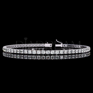 Bracelet à breloques rond en moissanite plaqué or argent 925 personnalisé pour femme, bijoux fins élégants, idéal pour les fêtes et les cadeaux - Product Image 1