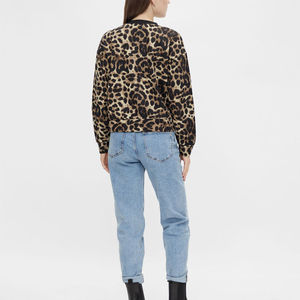 Pull court moyen pour femmes de haute qualité sweat-shirt personnalisé bouffant impression conception col rond avec logo sweats - Product Image 2