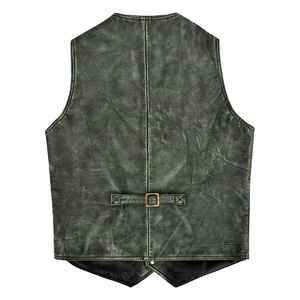 Handmade Genuine Cowhide <b>Leather</b> Motorbike Vest Best Quality Custom Design Breathable Stylish High Street Style Eco-Friendly - Product Image 3