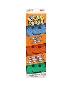 Éponges colorées Scrub Daddy, lot de 3, éponges à vaisselle multi-usages sans rayures, pack varié, mousse polymère sans BPA, anti-taches - Product Image 1