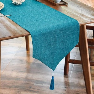 Chemin de Table de luxe moderne 100% coton biologique en lin, certificat GOTS, événement de mariage, Plaid hôtel, chemin de table pour dîner, vente en gros - Product Image 5