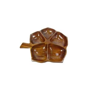 Plateau de service en bois pour fruits secs, forme carrée, qualité supérieure, pour dattes et autres en-cas, pour restaurant et usage domestique - Product Image 2