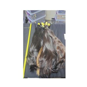 Vente en gros d'extensions brésiliennes en vrac double trame droite non traitées extensions de cheveux humains à cuticule vierge vierge du Vietnam - Product Image 3