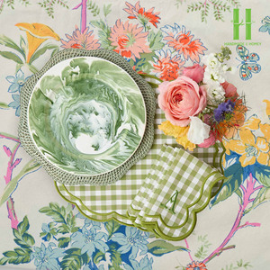 BEST SELLER Assiettes de présentation en rotin festonné vert style bohème, vaisselle de restaurant en porcelaine, personnalisable, fabriqué au Vietnam - Product Image 5