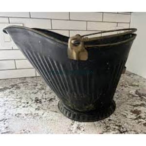 Modern Style Large Classic Metal Coal Bucket with Handle Top Selling Indoor/Outdoor Garden <b>Fireplace</b> <b>Accessory</b> - Product Image 2