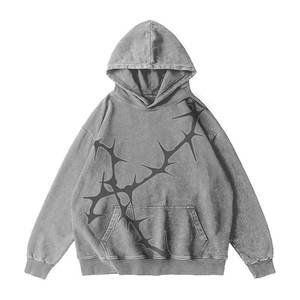 Sudaderas Unisex Y2K de Invierno con Estampado Digital, Lavado Ácido, Estilo Vintage, Corte Regular, Ropa Casual de Calle - Product Image 5