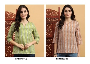 Breezy & Beautiful Women's Daily Wear Indian Kurti Premium Rayon Cotton avec une superbe impression numérique florale Meilleur prix d'usine - Product Image 5