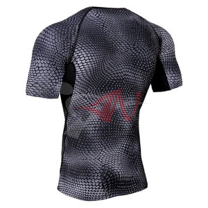Derniers vêtements de sport, manches courtes, rashguard, coupe ajustée, tissu à séchage rapide pour entraînement intense - Product Image 4