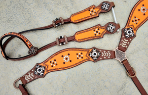 Headstall หนังม้าแบบตะวันตกของอินเดีย headstall หนังอินเดียสำหรับม้าจากผู้ผลิตอินเดีย - Product Image 2