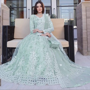 ชุดเดรสผ้าพานาจาบิสถานปักลายสำหรับผู้หญิงชุดสูทสำหรับเจ้าสาวจากปากีสถานดีไซน์เนอร์ของปากีสถานโดย motis Fashion VOL zareen - Product Image 4