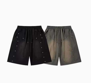 Antique Design Premium Quality Custom Vintage <b>Shorts</b> for <b>Men</b> Streetwear <b>Baggy</b> Blank Washed Loose Drawstring Summer Sports - Product Image 1