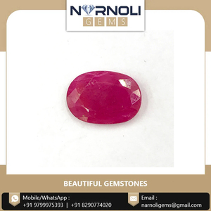 Pierres précieuses naturelles en rubis rouge taille brillant ovale, cristaux de corindon facettés en vrac pour montures de bague solitaire sur mesure - Product Image 2
