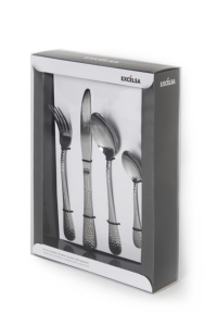 Set di posate da 24 pezzi in acciaio inossidabile color argento resistente, stile elegante e raffinato, finitura a specchio, di Excelsa - Product Image 6