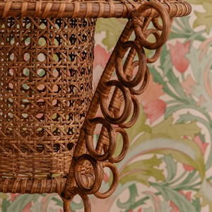 Lámpara Colgante de Mimbre Vintage, Pantalla de Mimbre Tejida a Mano, Lámpara de Techo Tejida, Decoración Boho de Estilo Rústico - Product Image 4