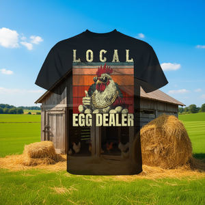 Camiseta promocional de granjero de pollos y comerciante local de huevos - Product Image 3