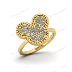 JGJ venta al por mayor joyería fina personalizada mujeres niñas buena calidad plata esterlina 925 eternidad Vermeil diamante perla flor estilo - Product Image 1