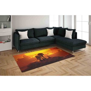 Tapis Lion avec lionceau, tapis imprimé, facile à nettoyer, décoration de bureau, tapis à poils doux - Product Image 3
