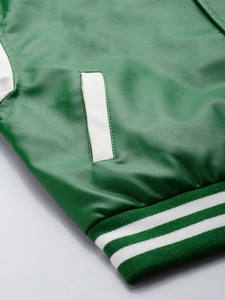 Venta al por mayor de moda para mujer Varsity chaqueta de alta calidad de gran tamaño Bomber chaqueta de béisbol elegante mezcla de lana Letterman prendas de vestir exteriores - Product Image 6