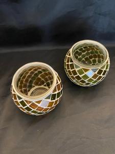 Porte-bougie en verre / Mosaïque votive pour la décoration de la maison |   Décoration de Diwali Décoration de la maison - Product Image 3