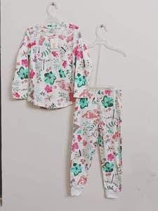 Wholesale <b>Night</b> <b>Dresses</b> Girls Sleepwear Two Piece Pajama Set Satin Pajamas Designers Pajama for Girls - Product Image 5