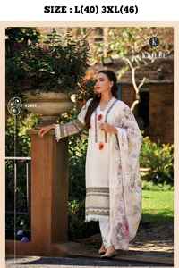 Traje DE TRABAJO Salwar de secuencia de bordado de seda viscosa sintética de último diseñador de Fab Zone - Product Image 2