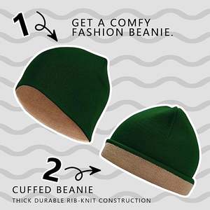 Hot Selling Unisex Winter Beanie Hat with Scarf <b>Neck</b> <b>Warmer</b> Digital Printed Skully Beanies for Travel - Product Image 4