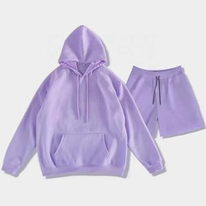 Tendance Ensemble Short à Capuche Personnalisé Couleur Unie Survêtement À La Mode Taille XL Sublimation Imprimé Techniques Style Décontracté Sportswear - Product Image 6