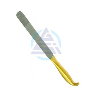 31.5 CM 25MM X 18 CM LAME, SPATULE POITRINE AVEC POIGNÉE POINTE DENTELÉE, Instruments d'Augmentation Mammaire SEMI MALLEABLES - Product Image 1