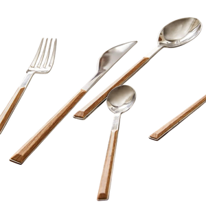 Vaisselle de restaurant de luxe couverts vaisselle cuillère fourchette couteau or blanc couverts en acier inoxydable ensembles - Product Image 4