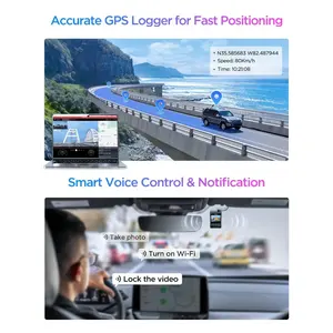 A329S 3CH 4K Cámara de Visión Nocturna con Doble Lente (Frontal 4K + Trasera 2K + Interior 2K), Grabadora de Video Impermeable para Auto, Caja Negra, Dashcam - Product Image 2