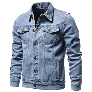 Vente en gros de vêtements ajustés de différentes couleurs, blanc, rouge, noir, fournisseurs de chemises en jean, veste en jean personnalisée pour homme - Product Image 2