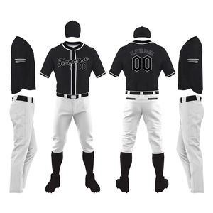 2025 nouveau Logo personnalisé conception rayure Baseball uniforme en gros plaine Sublimation équipe Club Softball Baseball maillots - Product Image 1