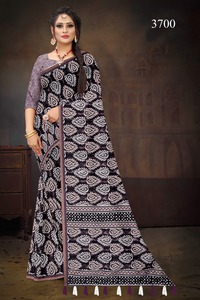 Dola jazi saree saree Multi Broderie Travail Avec Running Work Blouse viscove jazi patta - Product Image 5