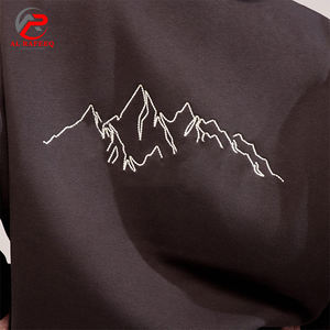 Sweat-shirt 100% coton écologique avec broderie motif de lettres imprimées numériques pour toutes les saisons Sweat-shirt - Product Image 3