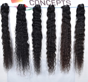 Extensiones de cabello rizado indio 100% sin procesar alineado con cutícula, cabello natural virgen sin procesar, cabello humano sin enredos de ondas profundas - Product Image 1