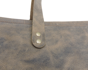 Bolso de mano de piel de búfalo de alta calidad, hecho a mano, personalizado, de grano completo, Vintage, forro de lona, uso diario - Product Image 5