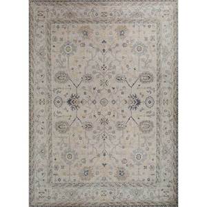 Erbe Hand Knotted Wool <b>Rug</b> Grey & Black <b>Boho</b> Style Medallion Pattern for Living Room and Hallway Decor Big Size-LNLP-03 - Product Image 1