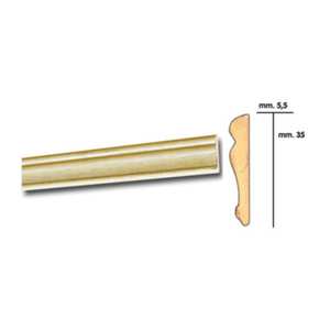 Cornice per Pareti 5,5x35 Barocco 200 Cm Mogano - Product Image 2