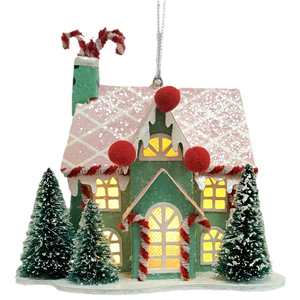 OEM hecho a mano Vintage Navidad Light-Up House Ornament Mejor precio competitivo Artículo de regalo con colores brillantes - Product Image 5