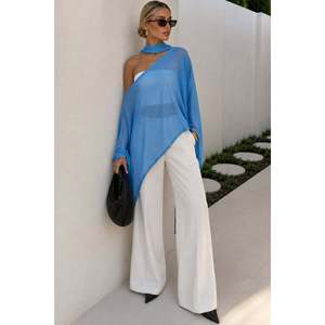 Blouse Sal Detay Zimbali Pelerin - Bleu - Bleu - Product Image 1