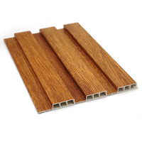 Offre spéciale Panneau de plafond moderne en bois composite PVC étanche WPC Panneau mural cannelé pour la décoration intérieure de la maison